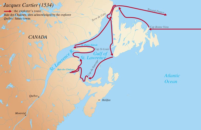 the route of jacques cartier voyage